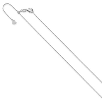 Leslie's 14K White Gold Adjustable 1mm D/C Cable Chain — alternate view
