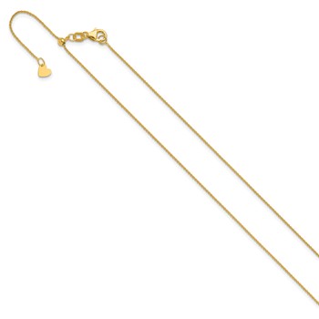 Leslie's 14K Adjustable .7mm Round Cable Chain — alternate view