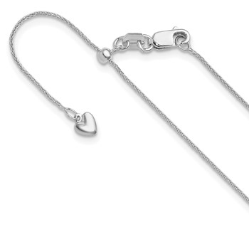 Leslie's 14K White Gold Adjustable .85mm Wheat Chain