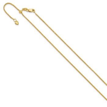 Leslie's 14K Adjustable 1.2mm D/C Wheat Chain — alternate view