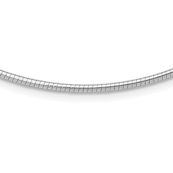 Leslie's 14K White Gold 2mm Round Omega Necklace
