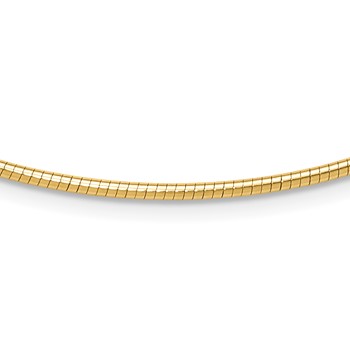 Leslie's 14K 2mm Round Omega Necklace