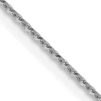 Leslie's 14K White Gold .85 mm D/C Cable Chain