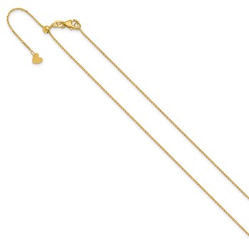 Leslie's 14K Adjustable 1.1mm D/C Cable Chain — alternate view