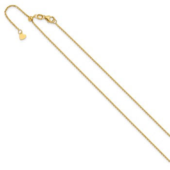 Leslie's 14K Adjustable 1.25mm D/C Cable Chain — alternate view