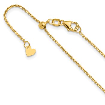 Leslie's 14K Adjustable 1.25mm D/C Cable Chain