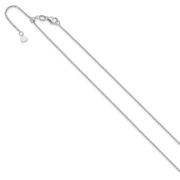 Leslie's 14K White Gold Adjustable 1.25mm D/C Cable Chain — alternate view