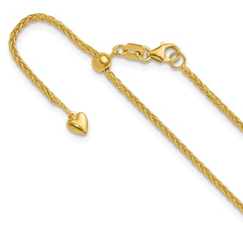Leslie's 14K Adjustable 1.5mm Wheat Chain