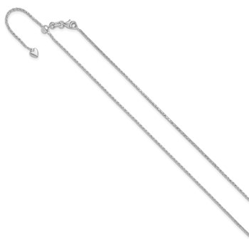 Leslie's 14K White Gold Adjustable 1.3mm D/C Wheat Chain — alternate view