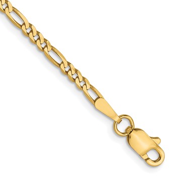 Leslie's 14K 2.25mm Flat Figaro Chain