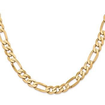 Leslie's 14K 7.5mm Flat Figaro Chain — alternate view