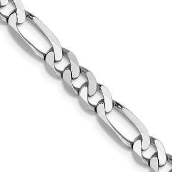Leslie's 14K White Gold 5mm Flat Figaro Chain