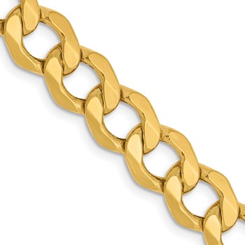 Leslie's 14K 7mm Semi-Solid Curb Link Chain