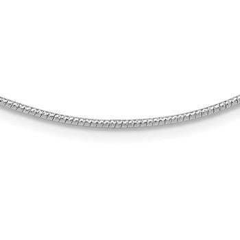 Leslie's 14K White 1.5mm D/C Neckwire Necklace