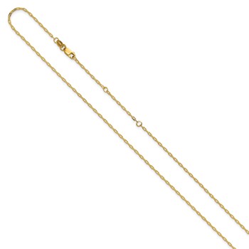 Leslie's 14K 1.3mm Flat Cable 1in+1in Adjustable Chain — alternate view