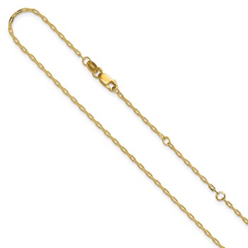 Leslie's 14K 1.3mm Flat Cable 1in+1in Adjustable Chain