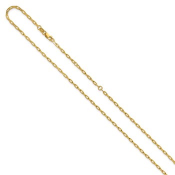 Leslie's 14K 2.0mm Flat Cable 1in+1in Adjustable Chain — alternate view