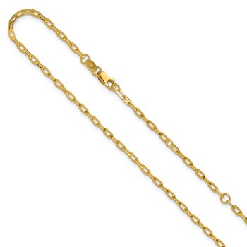 Leslie's 14K 2.0mm Flat Cable 1in+1in Adjustable Chain