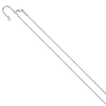 Leslie's 14K White Gold Adjustable 1.3mm Flat Cable Chain — alternate view