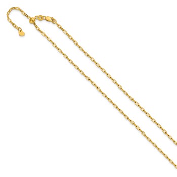Leslie's 14K Adjustable 2mm Flat Cable Chain — alternate view