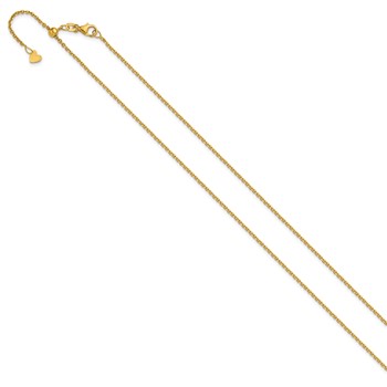 Leslie's 14K Adjustable 1.4mm D/C Cable Chain — alternate view
