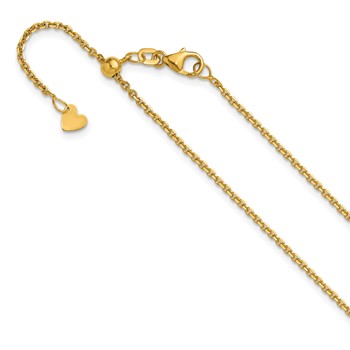 Leslie's 14K Adjustable 1.4mm D/C Cable Chain