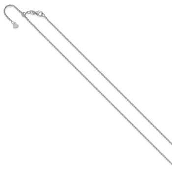 Leslie's 14K White Gold Adjustable 1.4mm D/C Cable Chain — alternate view