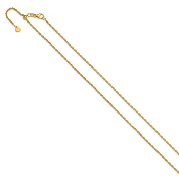 Leslie's 14K Adjustable 1.65mm Round Cable Chain — alternate view