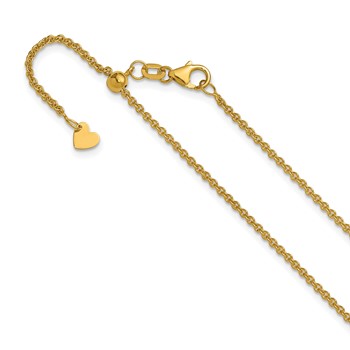 Leslie's 14K Adjustable 1.65mm Round Cable Chain
