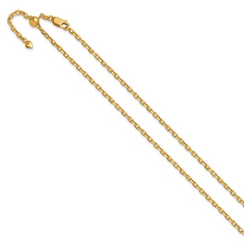 Leslie's 14K Adjustable 2.75mm Semi-Solid D/C Cable Chain — alternate view