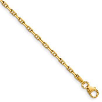Herco 14K Polished 2.2mm Solid Anchor 22 Inch Chain