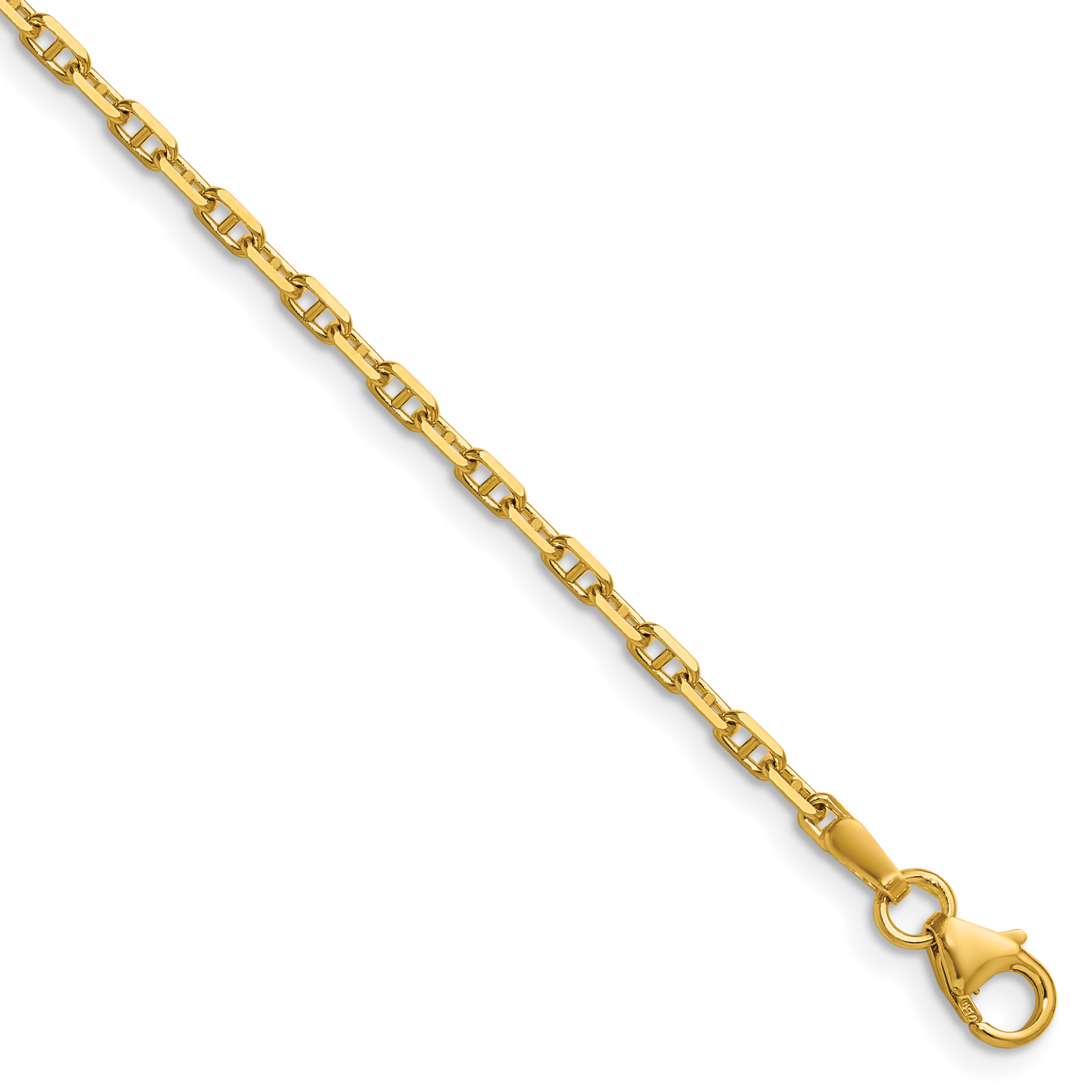 14k 5.0mm D/C Mariner Anchor Chain - Quality Gold 14k 5.0mm D/C Mariner Anchor Chain - Quality Gold