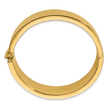 Herco 14K Polished Flat 25mm Hinged Bangle — alternate view
