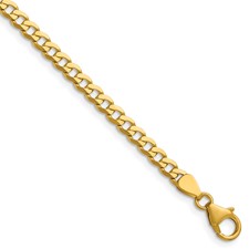 Image of Herco 14K Polished 3.8mm Solid Beveled Flat Curb 20 Inch Chain