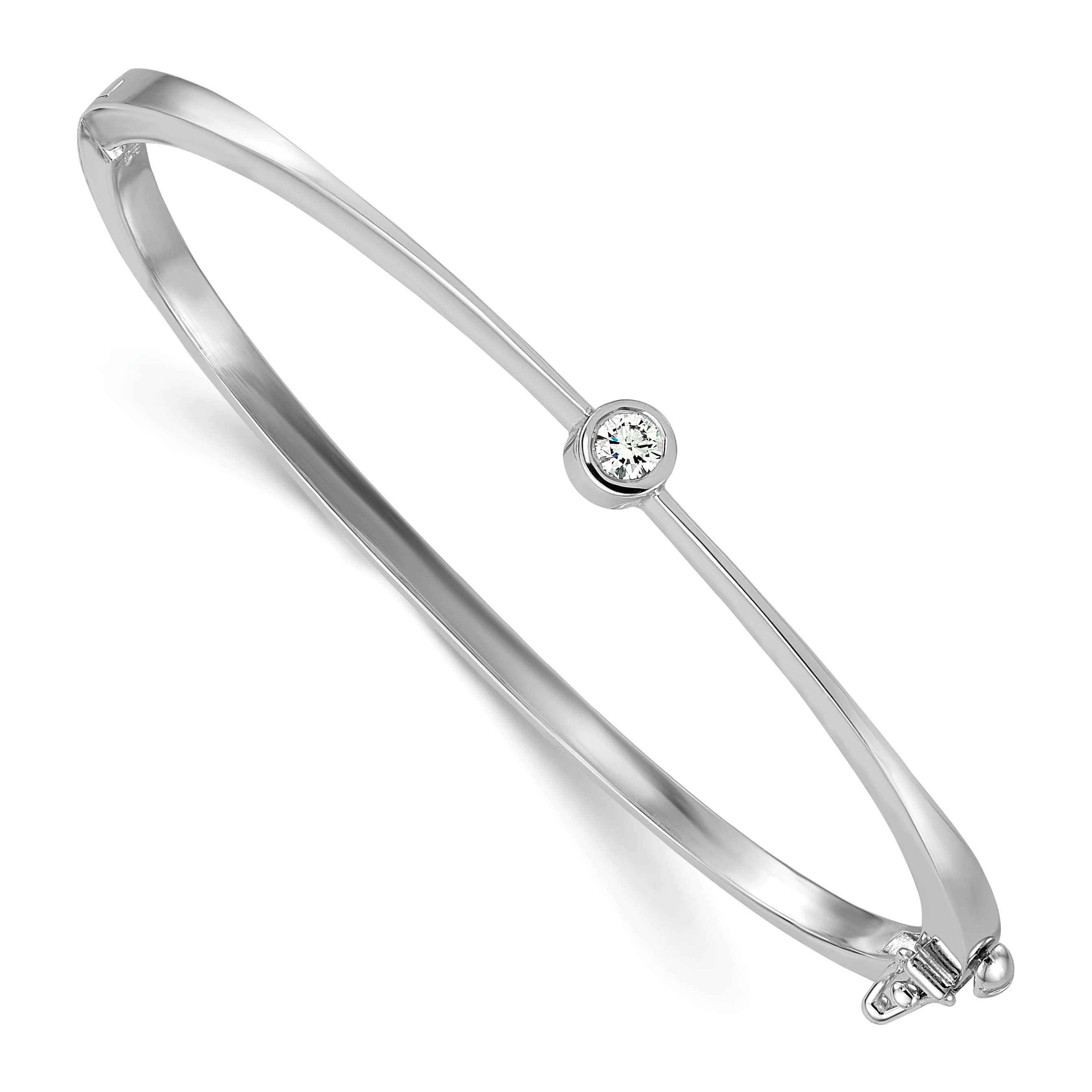 Herco 14K Two-tone Polished Hinged Bangle Mounting - HERCO