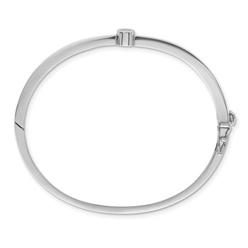 Herco 14K White Gold Polished Hinged Bangle Mounting — alternate view