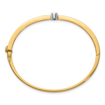 Herco 14K Two-tone Polished Hinged Bangle Mounting — alternate view
