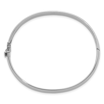 Herco 14K White Gold Solid 7.8mm Hinged Bangle — alternate view