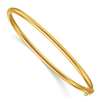 Herco 18K Polished 3mm Hinged Bangle