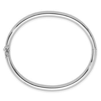 Herco 14K White Gold Polished 4mm Hinged Bangle — alternate view