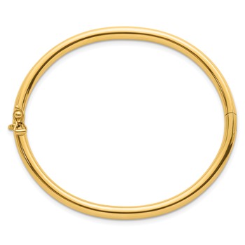 Herco 14K Polished 4mm 8 inch Hinged Bangle — alternate view