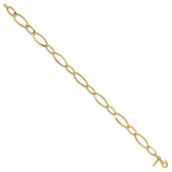 Herco 14K Polished Oval Link 7.5 inch Bracelet — alternate view