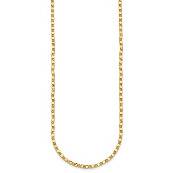 Herco 18K Polished and Diamond-cut 2.5mm Bead 18 inch Necklace — alternate view