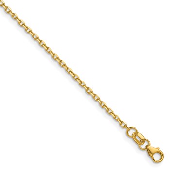 Herco 14K Polished 1.7mm Solid Diamond-cut Cable 22 Inch Chain