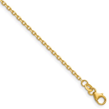 Herco 14K Polished 1.9mm Solid Diamond-cut Cable 22 Inch Chain