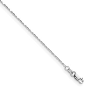 Herco 14K White Gold Rhodium-plated  Polished 1.3mm Solid Cable 22 Inch Chain