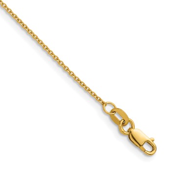 Herco 14K Polished 1.3mm Solid Cable 22 Inch Chain