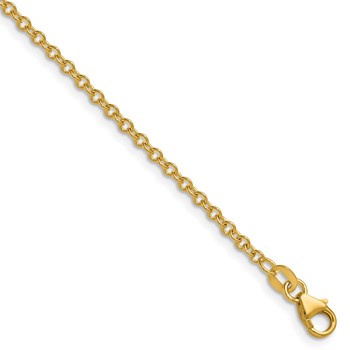 Herco 14K Polished 2.25mm Solid Cable 22 Inch Chain
