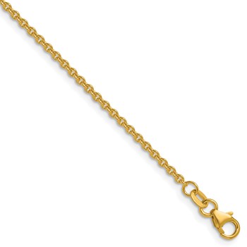 Herco 14K Polished 1.95mm Solid Round Cable 22 Inch Chain