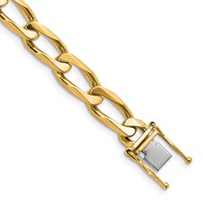 Image of Herco 14K Polished Solid 8.8mm Elongated Curb Chain (Per Inch)